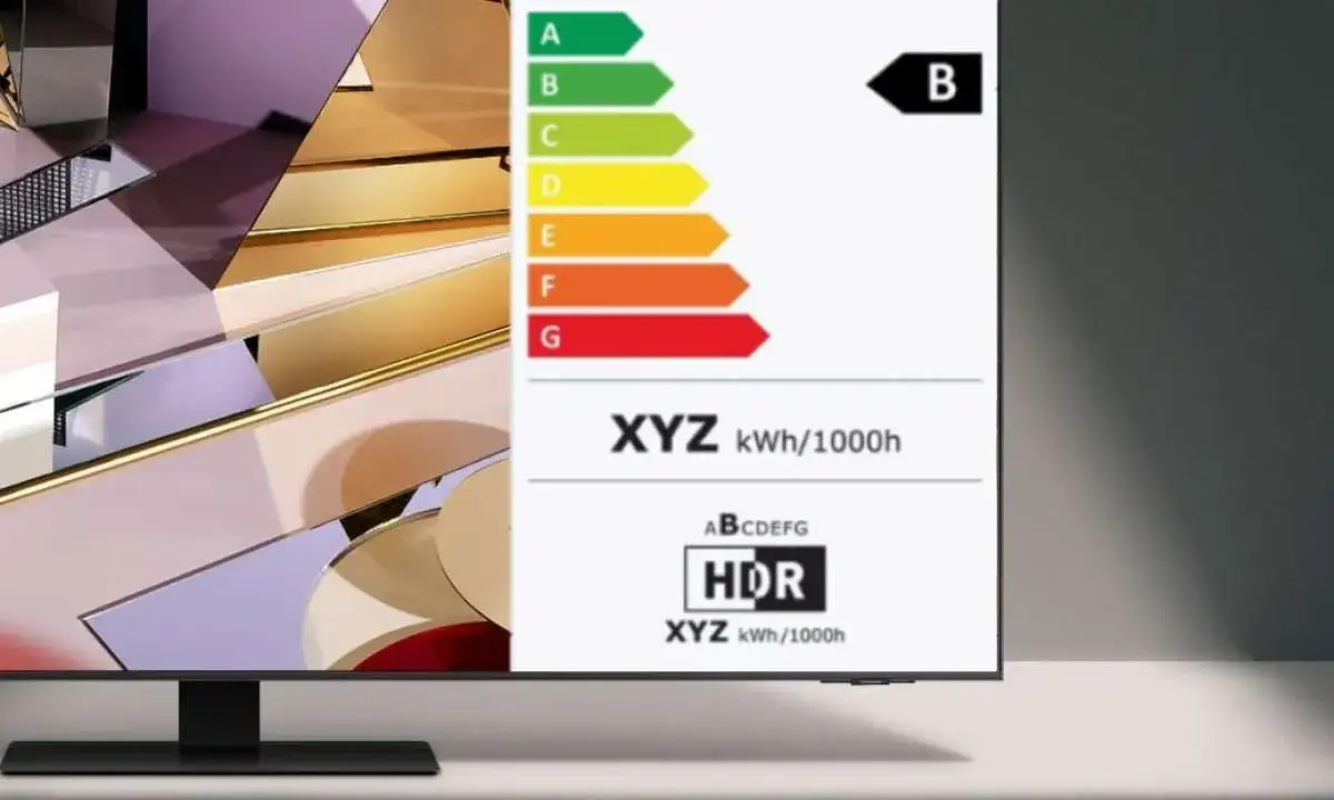telewizor 65 cali zużycie prądu etykieta energetyczna