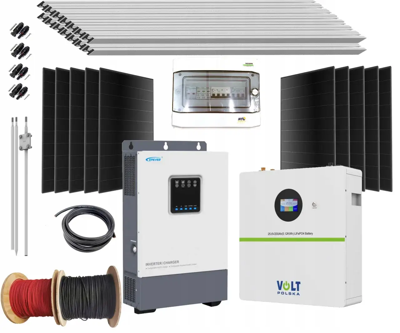 zestaw fotowoltaiczny off-grid do garażu